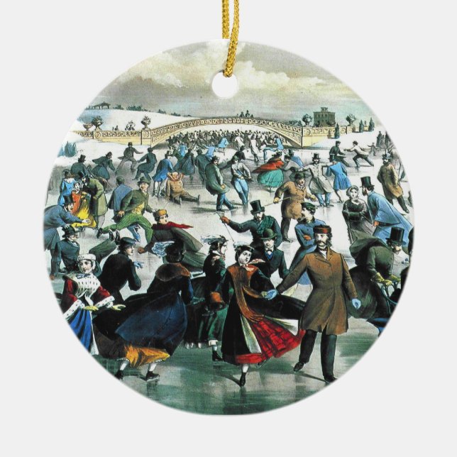 Currier et Ives - ornement - hiver de Central Park (Devant)