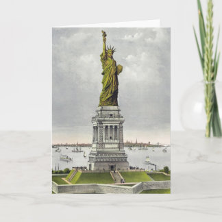 Currier & Ives - Carte de voeux - Statue de la Lib