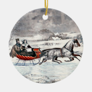 Currier & Ives - Ornament - The Road, Winter