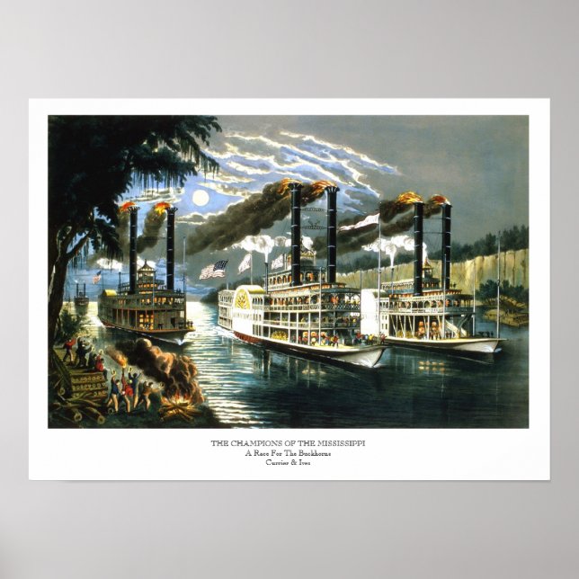 Currier & Ives - Poster - Champions Mississippi (Front)