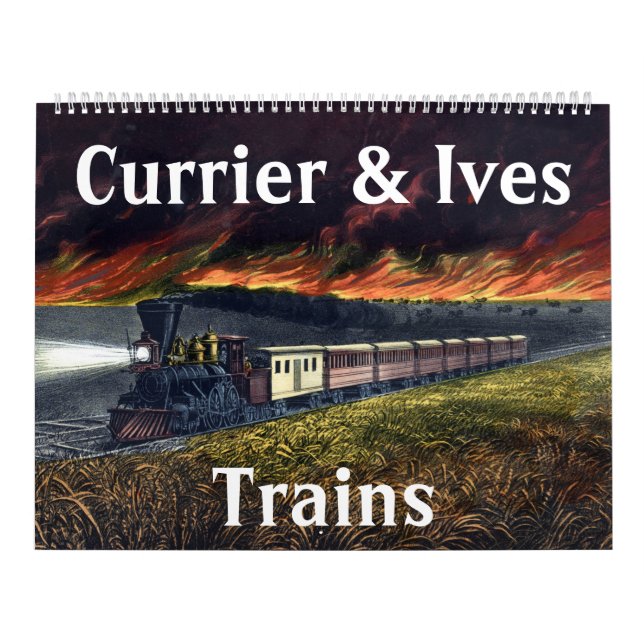 Currier & Ives Trains Calendar (Cover)