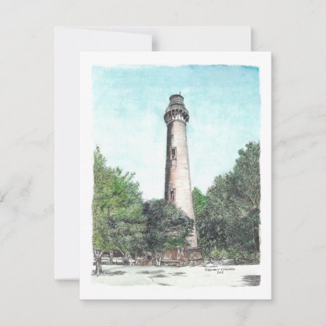 Currituck Beach Lighthouse Blank Note Card (Front)