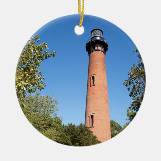 Currituck Beach Lighthouse Ceramic Ornament (Front)