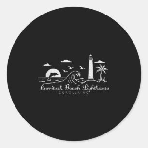 Currituck Beach Lighthouse Corolla North Carolina Classic Round Sticker