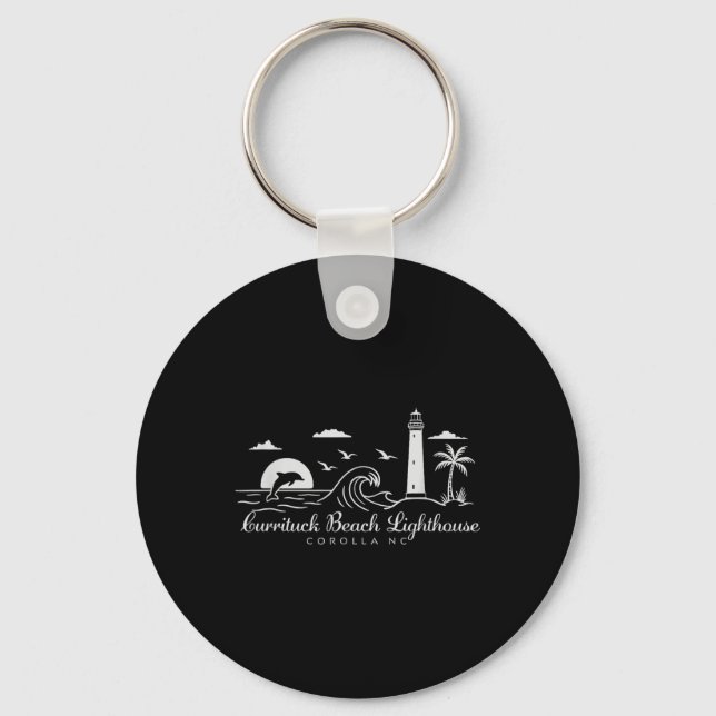Currituck Beach Lighthouse Corolla North Carolina  Keychain (Front)