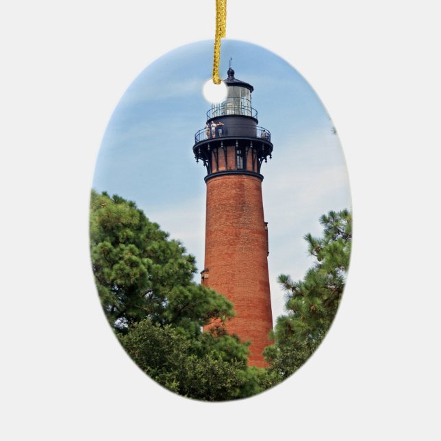 Currituck Lighthouse Ceramic Ornament (Front)