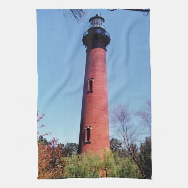 Currituck Lighthouse Kitchen Towel (Vertical)