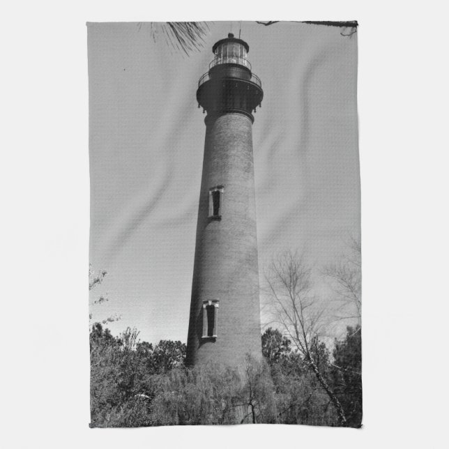 Currituck Lighthouse Kitchen Towel (Vertical)