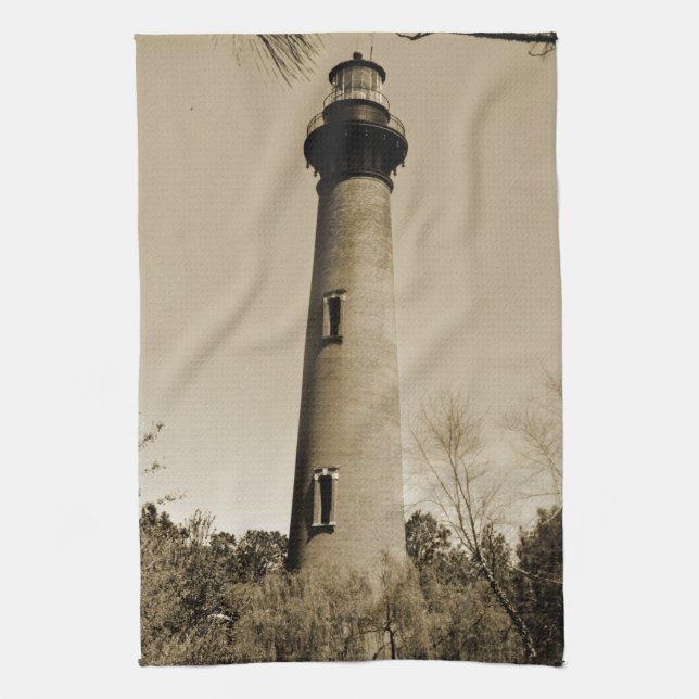 Currituck Lighthouse Kitchen Towel (Vertical)