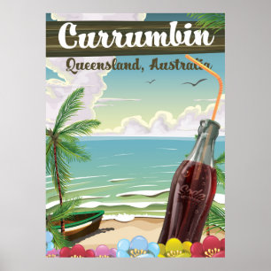 Currumbin Australia vintage travel poster