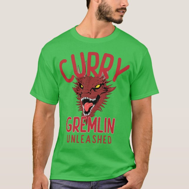 Curry Gremlin Unleashed Curry Lover T-Shirt (Front)