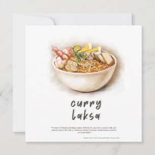 Curry Laksa Malaysia Postcard