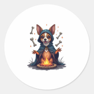 Cursed Chihuahua Ritual Dog Classic Round Sticker