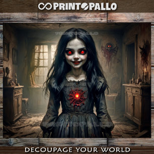 Cursed child of the Red Talisman in creepy house Tissue Paper