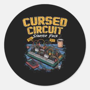 Cursed Circuit Starter Pack Funny Electronics Hall Classic Round Sticker