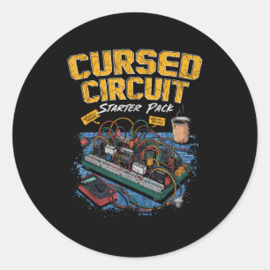 Cursed Circuit Starter Pack Funny Electronics Hall Classic Round Sticker
