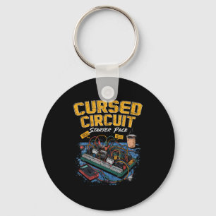 Cursed Circuit Starter Pack Funny Electronics Hall Keychain