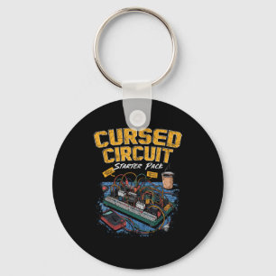 Cursed Circuit Starter Pack Funny Electronics Hall Keychain