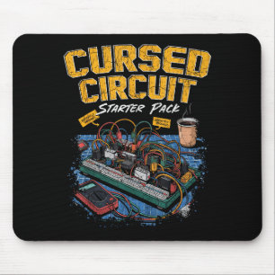 Cursed Circuit Starter Pack Funny Electronics Hall Mouse Pad
