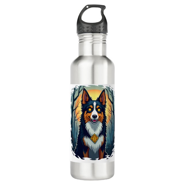 Cursed Collie Crawl 710 Ml Water Bottle (Front)