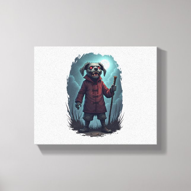 Cursed Collie Crawl Canvas Print (Front)