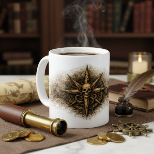 Cursed Compass Sigil Pirate Coffee Mug