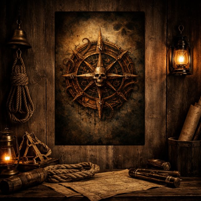 Cursed Compass Sigil Pirate Poster (Creator Uploaded)