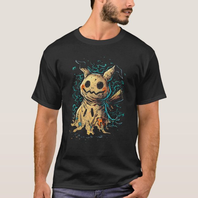 Cursed Doll – Mimikyu Dark Street Art T-Shirt (Front)