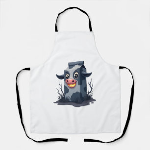 Cursed Milk Carton Cow Apron