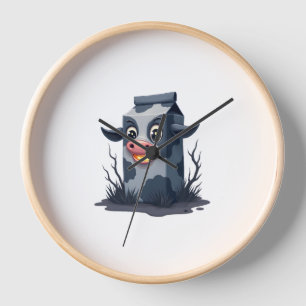 Cursed Milk Carton Cow Clock