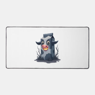 Cursed Milk Carton Cow Desk Mat