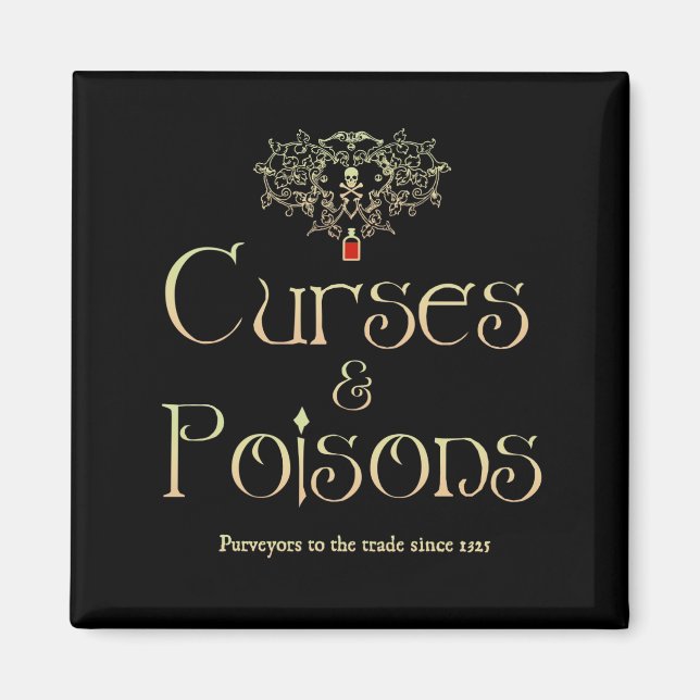 Curses and Poisons Magnet (Front)