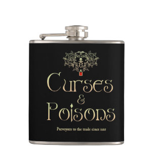 Curses and Poisons Pillar Candle Hip Flask