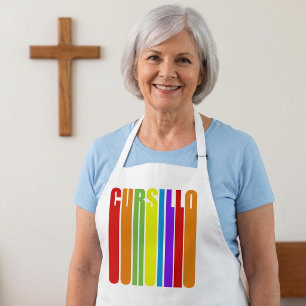 Cursillo Colourful Elongated Text Christian Faith Apron