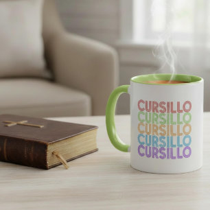 Cursillo Colourful Stacked Rainbow DeColores Mug