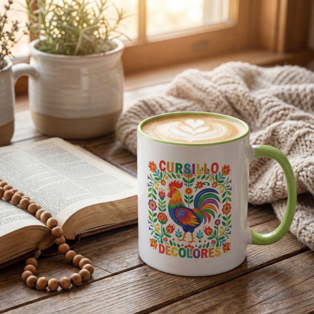 Cursillo DeColores Spanish Folk Art Rooster Mug (Creator Uploaded)