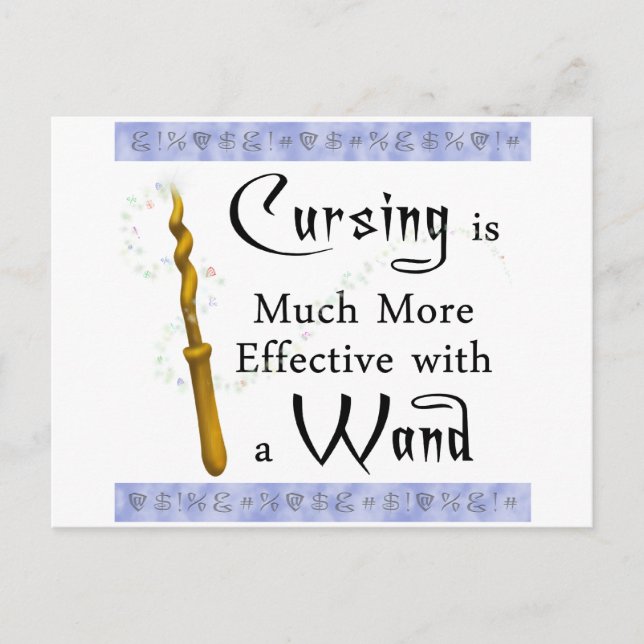 cursing is more effective with a wand postcard (Front)