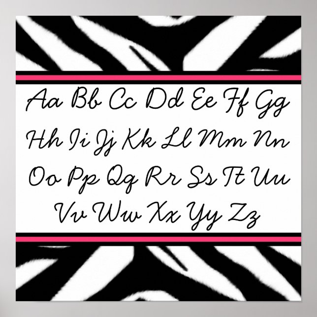 Cursive Alphabet Poster (Front)