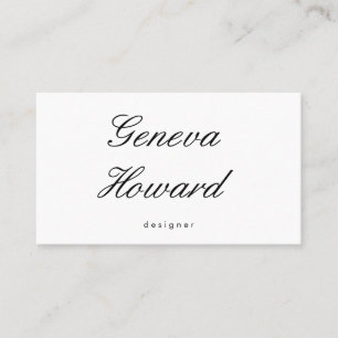 Cursive Font Minimalist Business Card