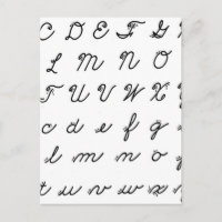 cursive handwriting chart