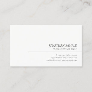 Cursive Italic Font Minimalist Modern Template Business Card