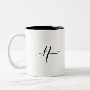 Cursive Letter “A”Mug Two-Tone Coffee Mug