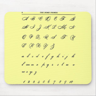 Cursive Letters Mouse Pad