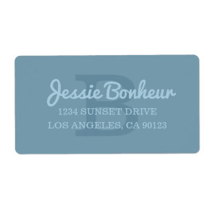 Cursive Name   Monogrammed Return Address