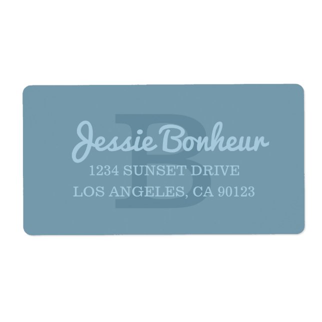 Cursive Name | Monogrammed Return Address (Front)