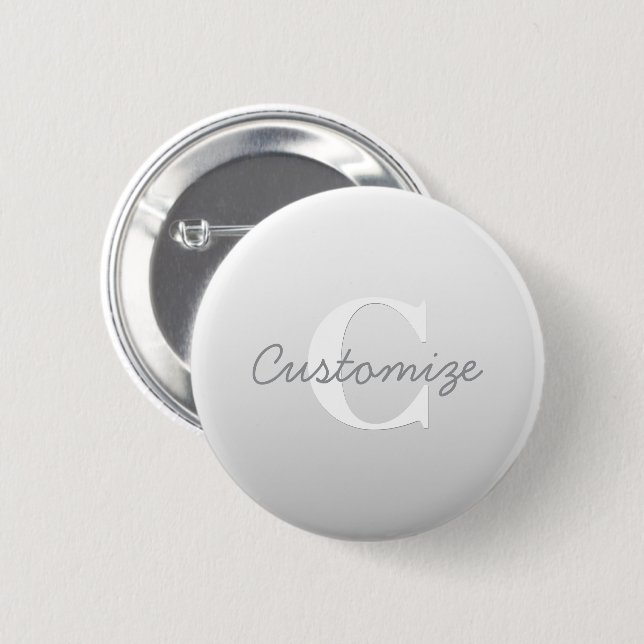 Cursive Name or other Text w/Monogram | Gradient  2 Inch Round Button (Front & Back)