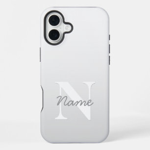 Cursive Name or other Text w/Monogram Gradient iPhone 16 Plus Case