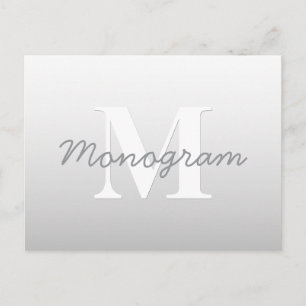 Cursive Name or other Text w/Monogram   Gradient  Postcard
