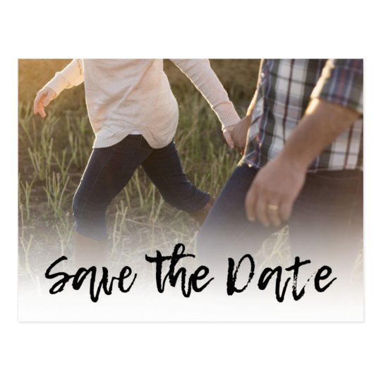 Cursive Photo Wedding Invitations | Save the Date!