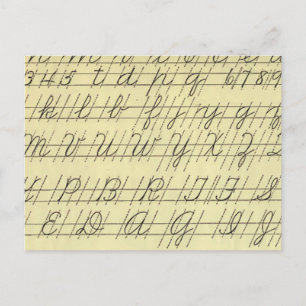 Cursive Postcard